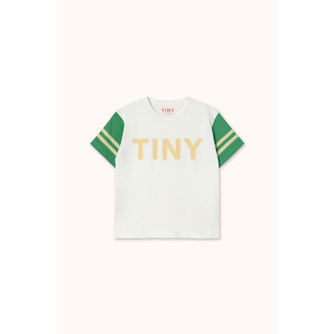 Tiny Cottons Off-White Stripes Logo Tee