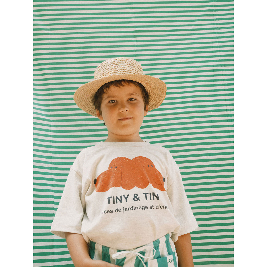 Tiny Cottons Cream Heather Tiny &Tiny Graphic Tee