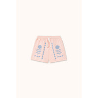 Tiny Cottons Pastel Pink Flower Pattern Graphic Shorts