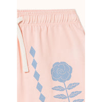 Tiny Cottons Pastel Pink Flower Pattern Graphic Shorts