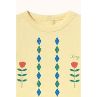 Tiny Cottons Dusty Yellow Diamonds Graphic Baby Tee
