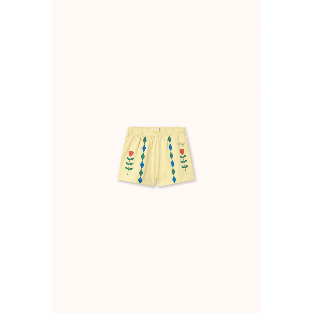 Tiny Cottons Dusty Yellow Diamonds Graphic Baby Short