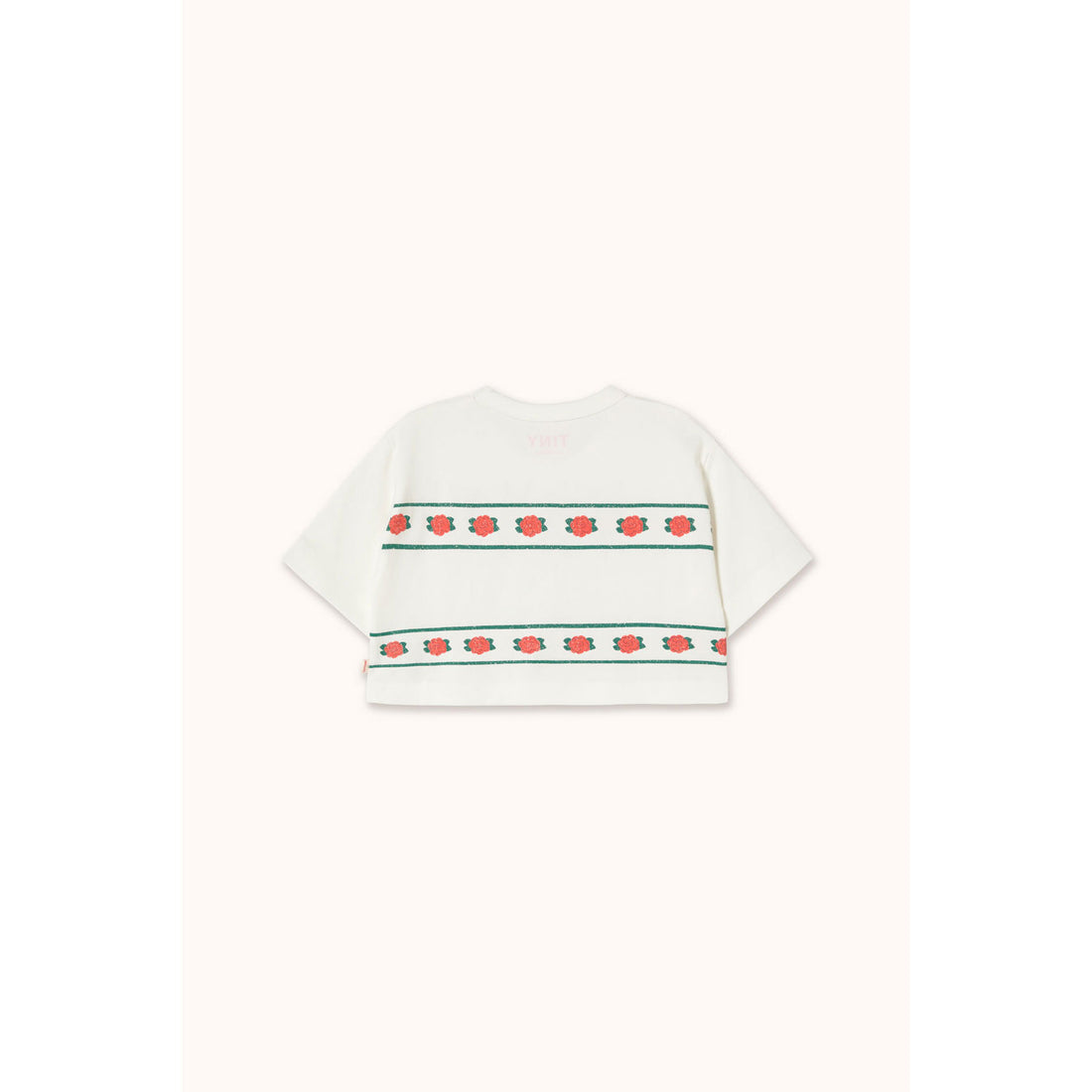 Tiny Cottons Off-White Roses Crop Tee