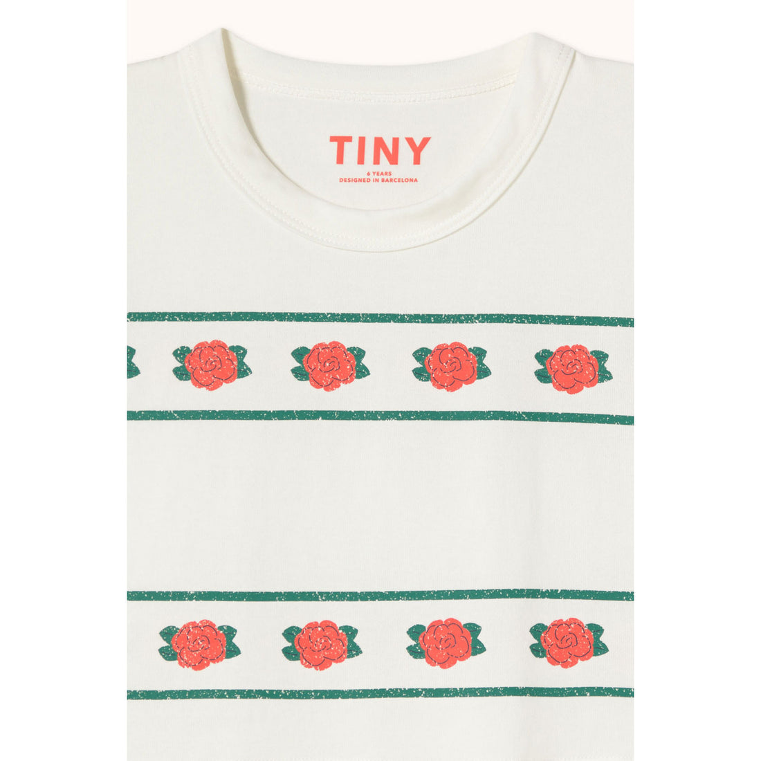 Tiny Cottons Off-White Roses Crop Tee