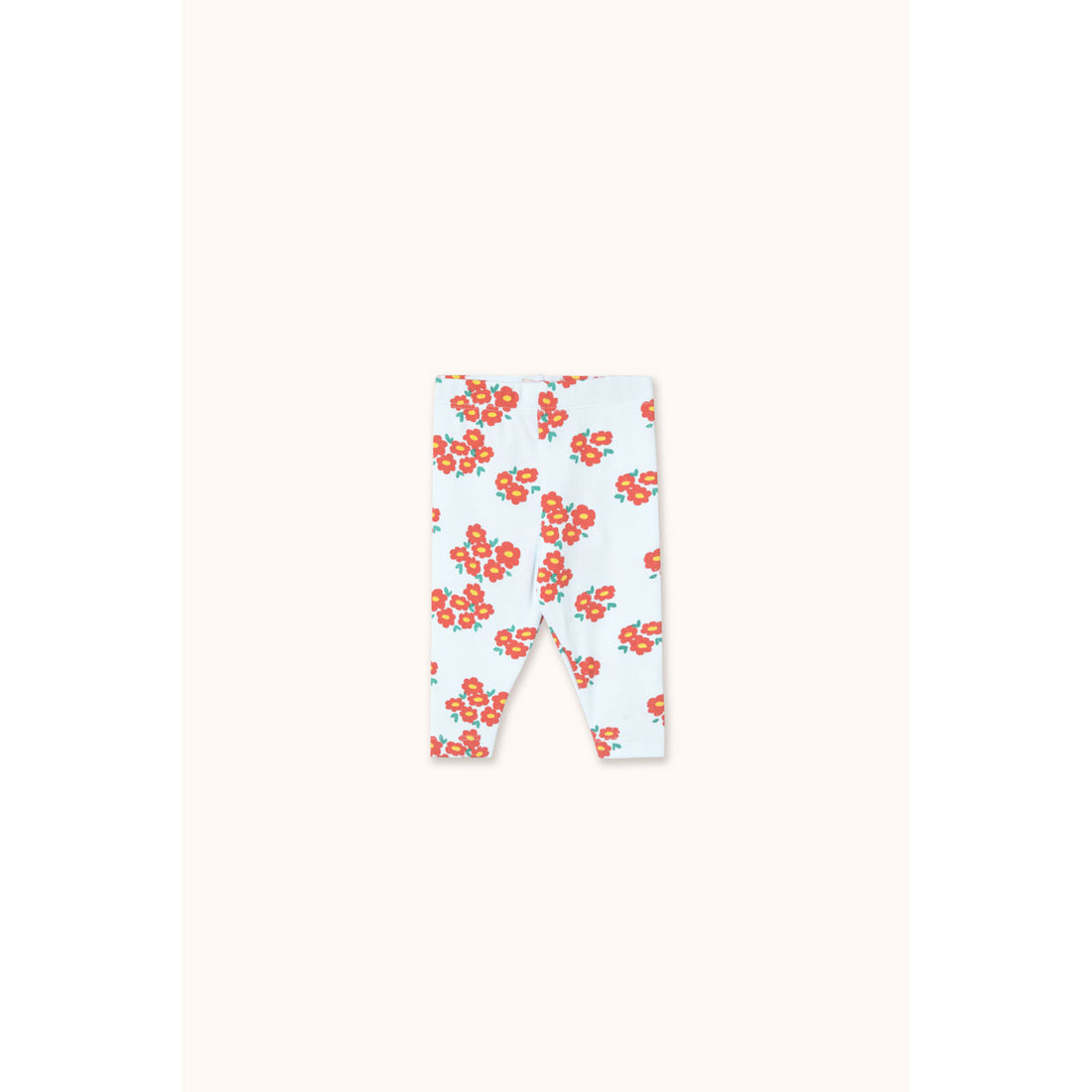 Tiny Cottons Ice Blue Blossoms Rib Baby Pant