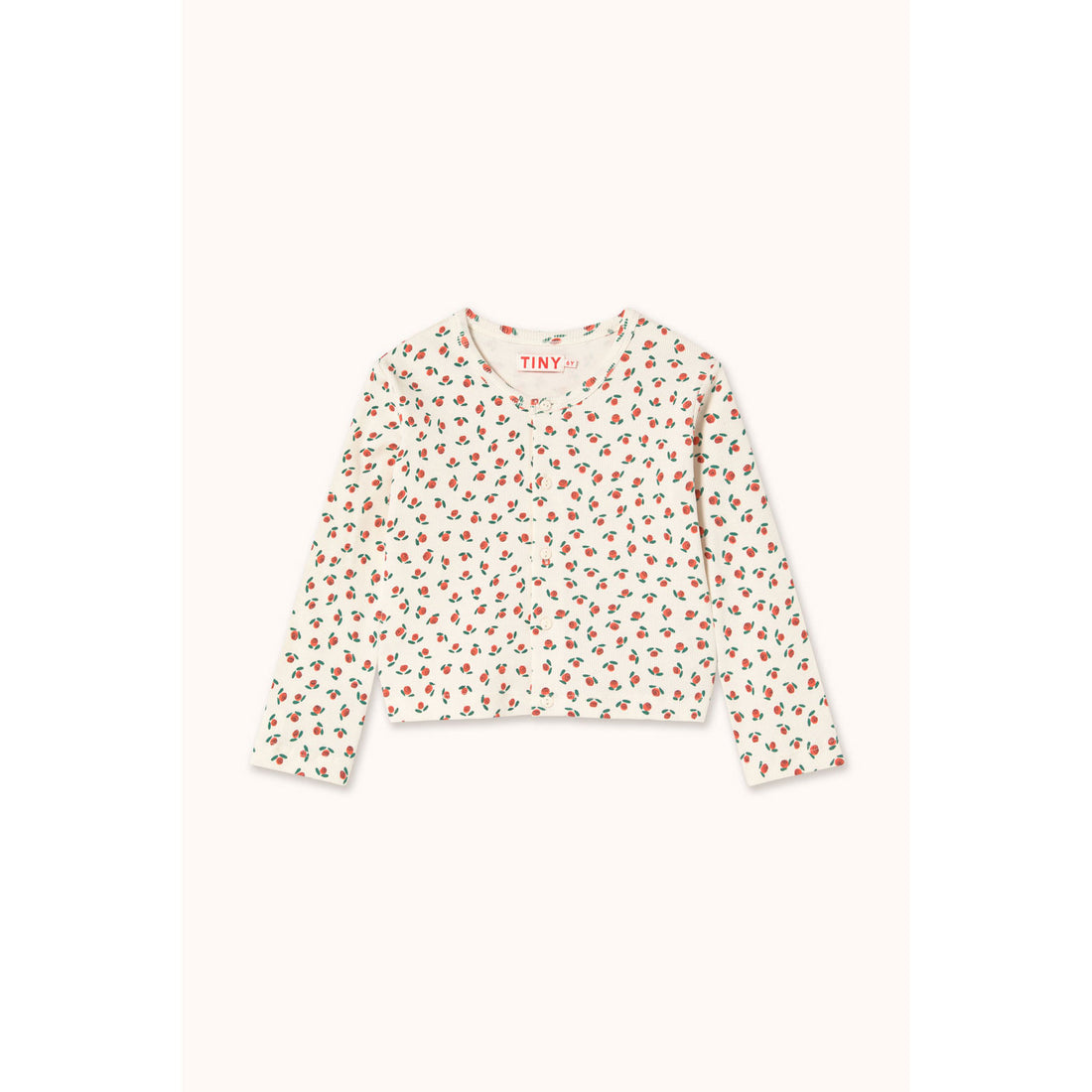 Tiny Cottons Off-White Tiny Roses Rib Jacket