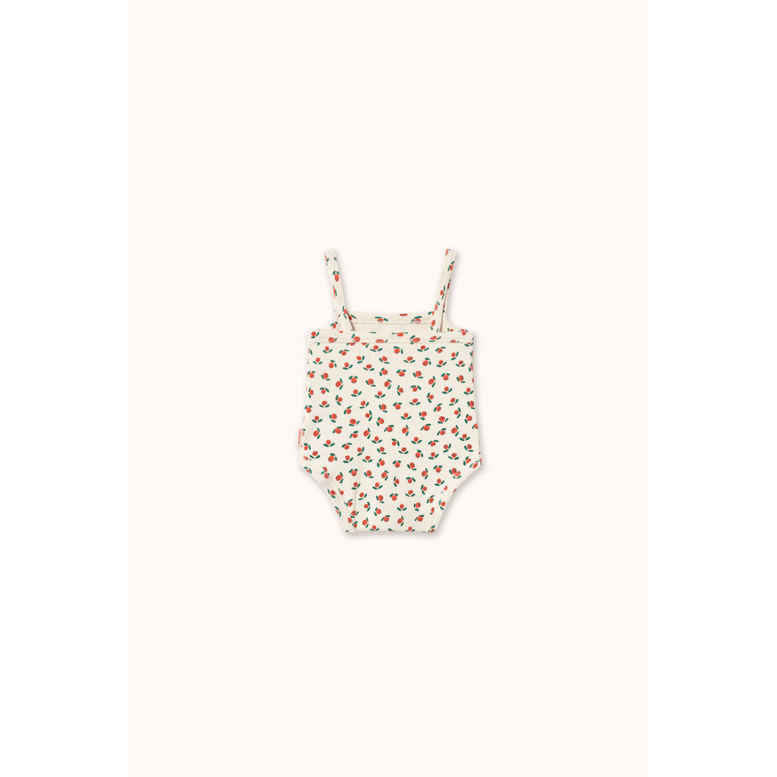 Tiny Cottons Off-White Tiny Roses Rib Bodysuit