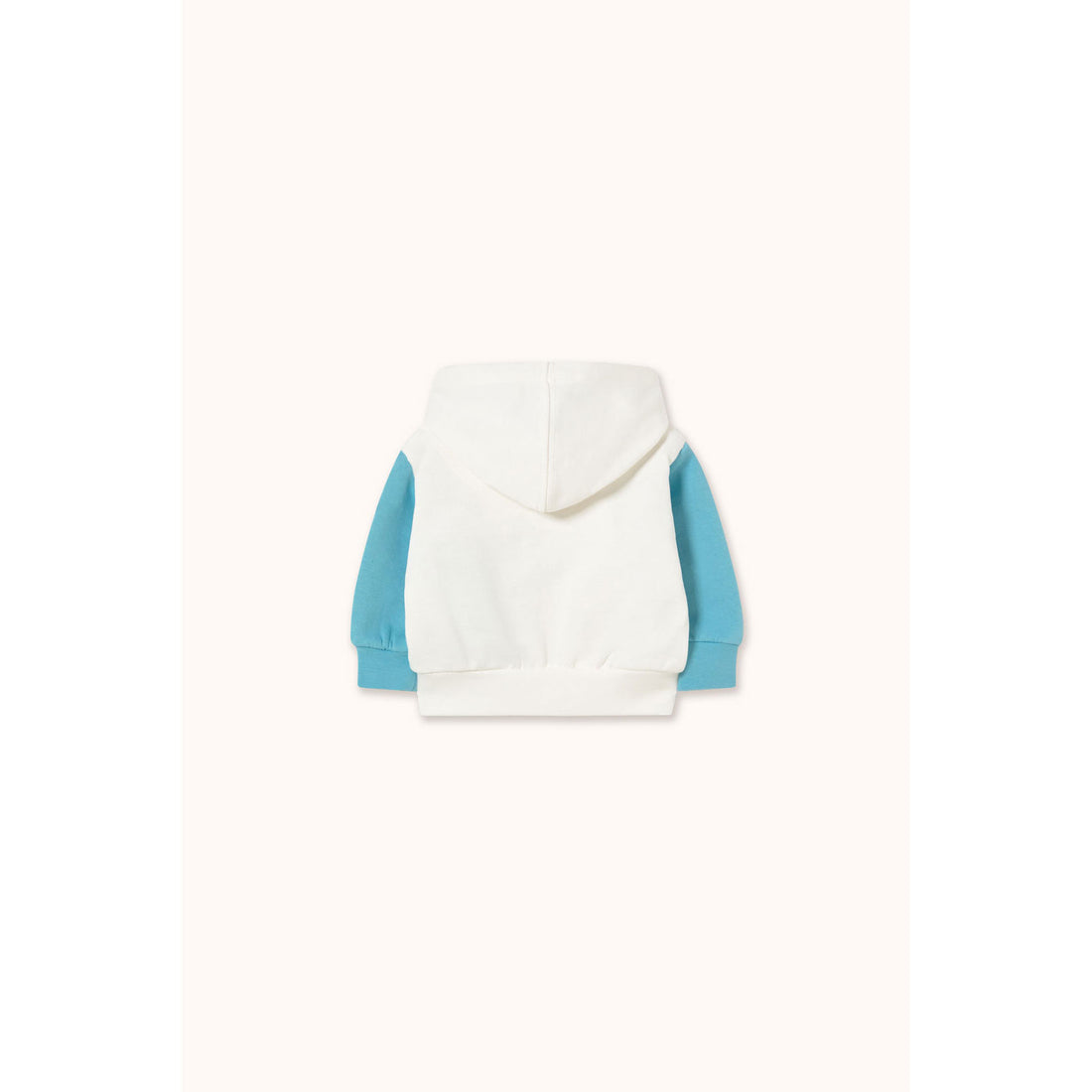 Tiny Cottons Off-White Color Block Baby Hoodie