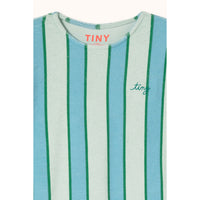 Tiny Cottons Pale Mint Retro Stripes Dress