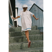 Tiny Cottons Off-White Stripes Frilled Dress