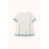 Tiny Cottons Off-White Stripes Frilled Dress