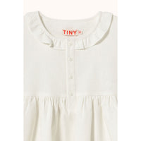 Tiny Cottons Off-White Stripes Frilled Dress