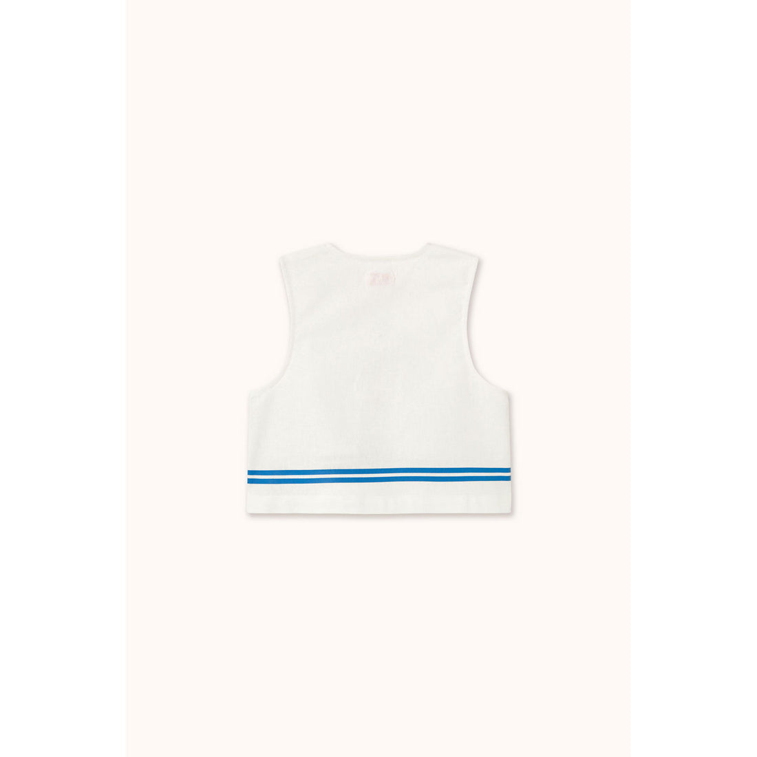 Tiny Cottons Off-White Stripes Woven Vest