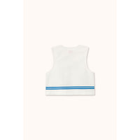Tiny Cottons Off-White Stripes Woven Vest