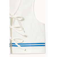 Tiny Cottons Off-White Stripes Woven Vest