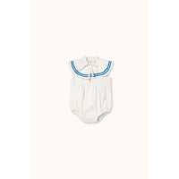 Tiny Cottons Off-White Stripes Bow Bodysuit