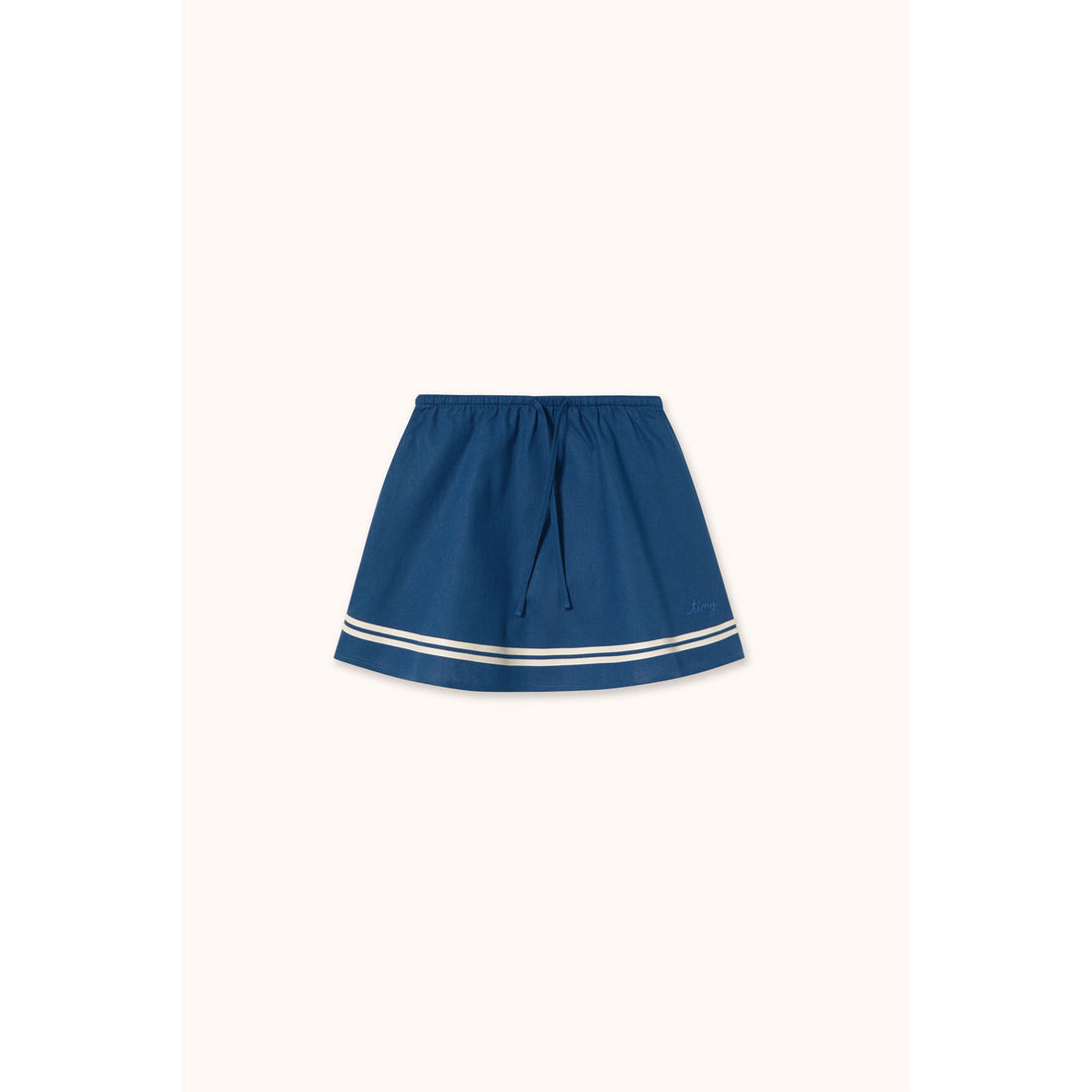 Tiny Cottons Light Navy Stripes Woven Skirt