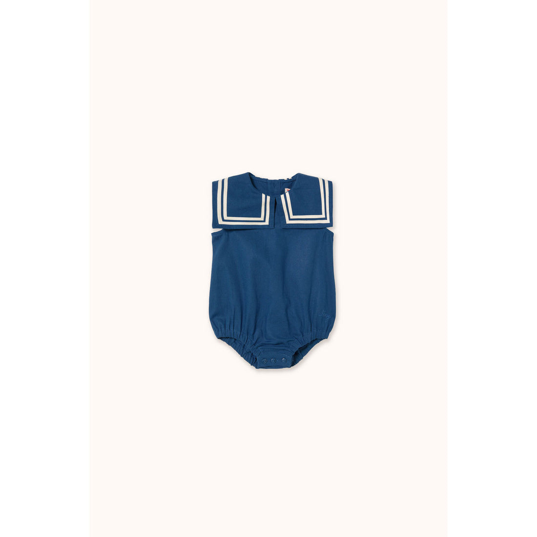 Tiny Cottons Light Navy Stripes Linen Bodysuit