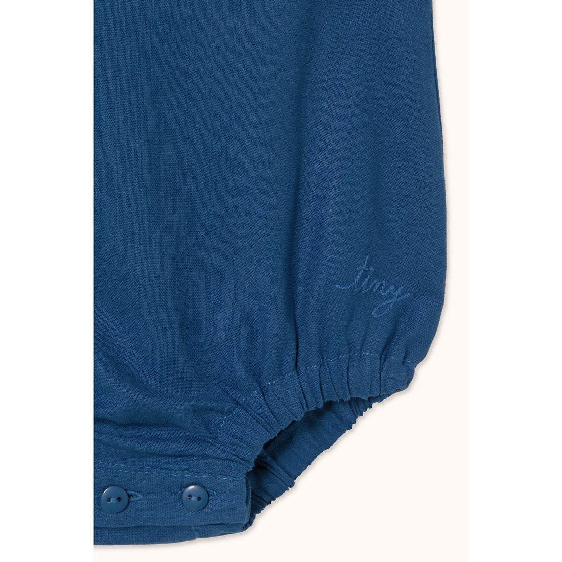 Tiny Cottons Light Navy Stripes Linen Bodysuit