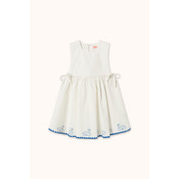 Tiny Cottons Off-White Swans Bows Dress