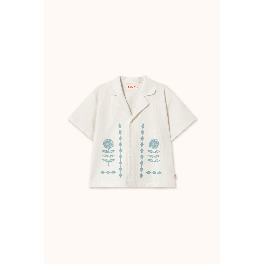 Tiny Cottons Ice Blue Flower Shirt