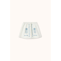 Tiny Cottons Ice Blue Flower Pattern Skirt