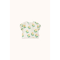 Tiny Cottons Off-White Tiny Flower Linen Baby Shirt