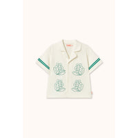 Tiny Cottons Off-White Daisies Linen Shirt