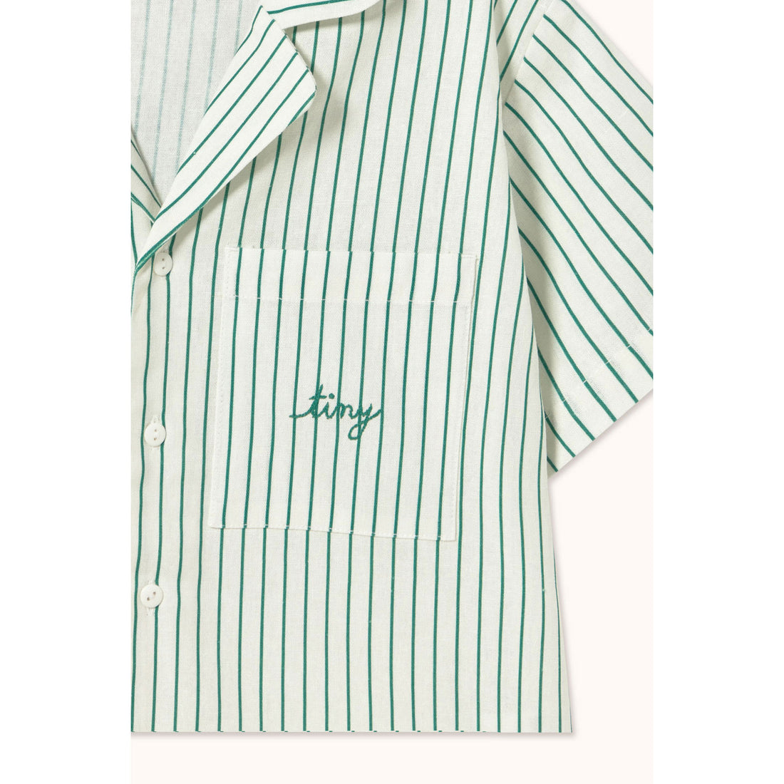 Tiny Cottons Dark Emerald Stripes Shirt