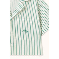 Tiny Cottons Dark Emerald Stripes Shirt