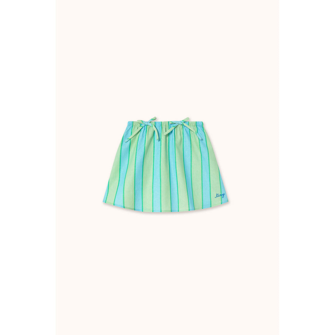 Tiny Cottons Washed Emerald Retro Stripes Skirt
