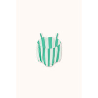 Tiny Cottons Emerald  Stripes Baby Bodysuit
