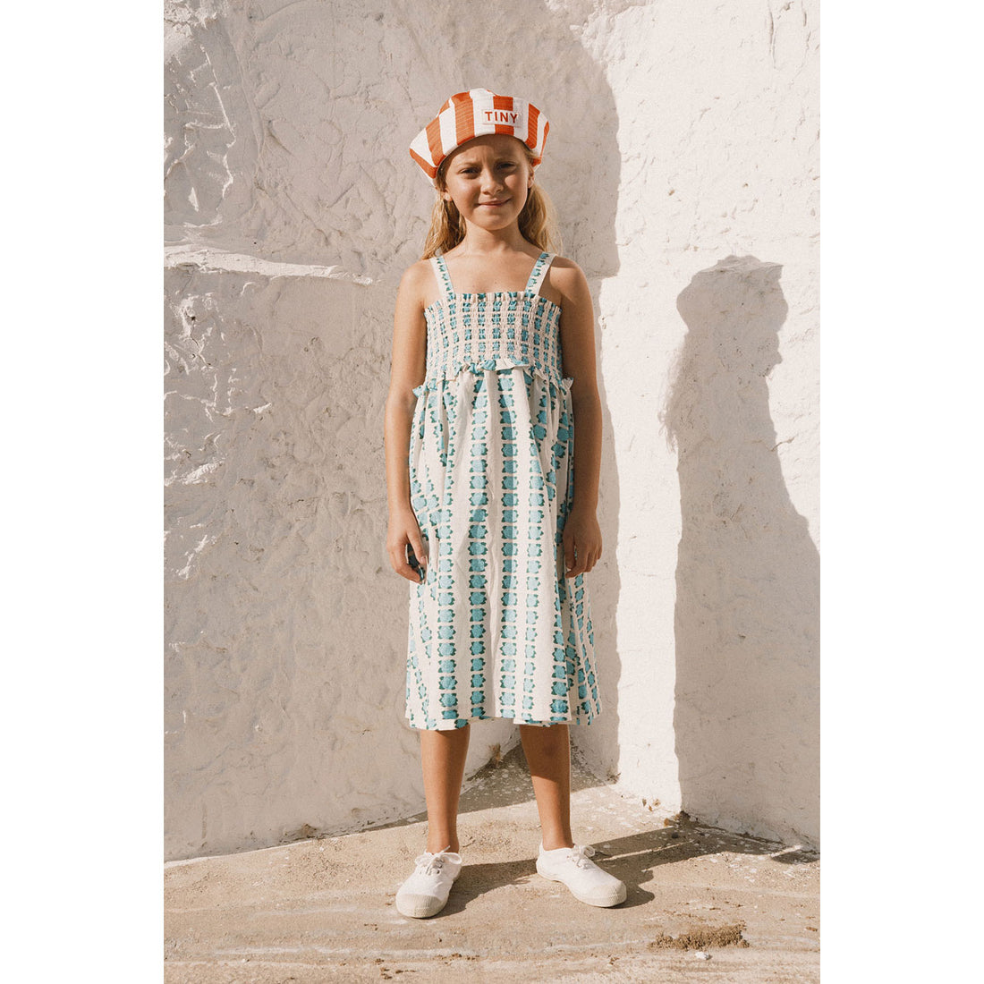 Tiny Cottons Off-White/Blue Flowers Dress