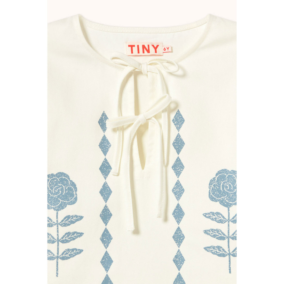 Tiny Cottons Off-White Flower Pattern Dress