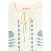 Tiny Cottons Off-White Flower Pattern Dress