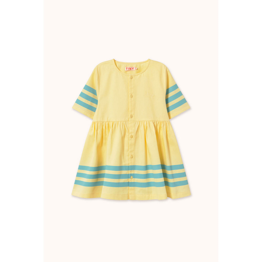 Tiny Cottons Dusty Yellow Stripes Twill Dress
