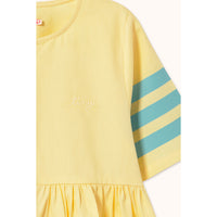 Tiny Cottons Dusty Yellow Stripes Twill Dress
