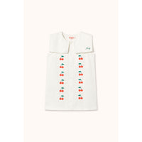 Tiny Cottons Off-White Mini Cherries Twill Dress