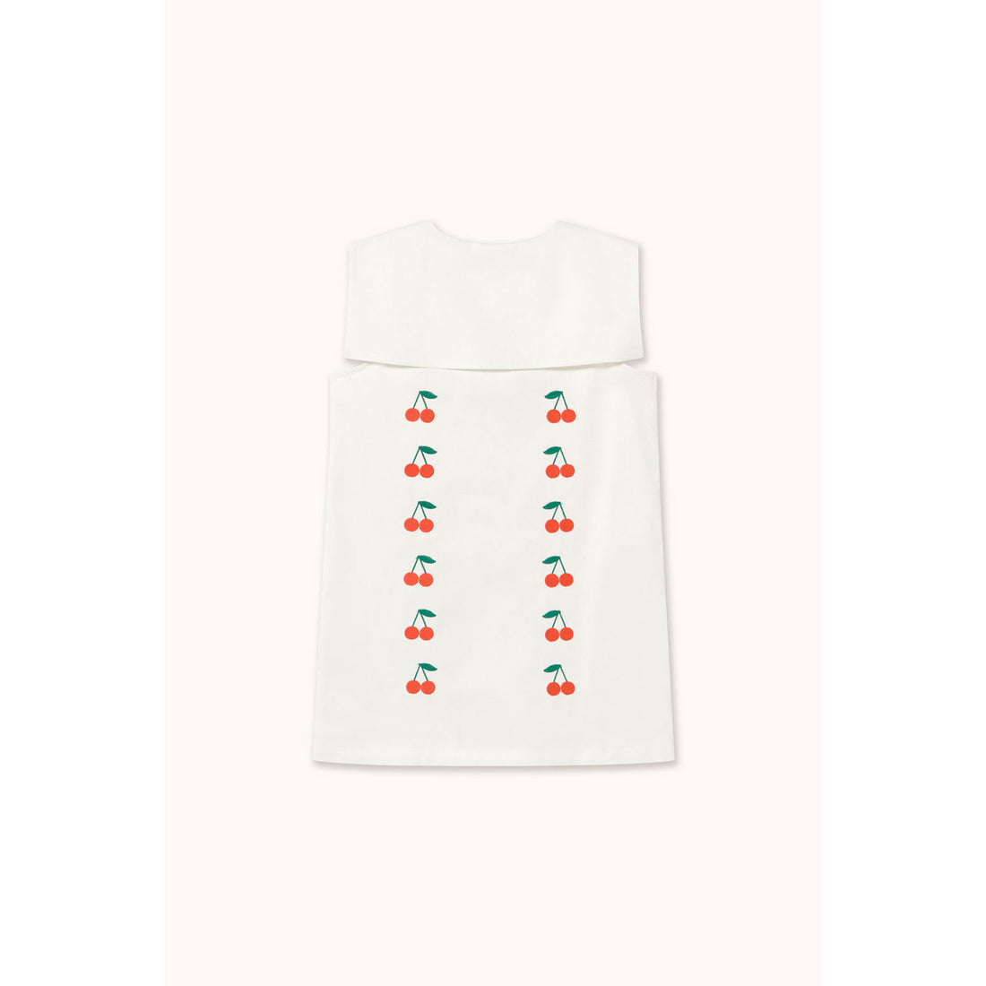 Tiny Cottons Off-White Mini Cherries Twill Dress
