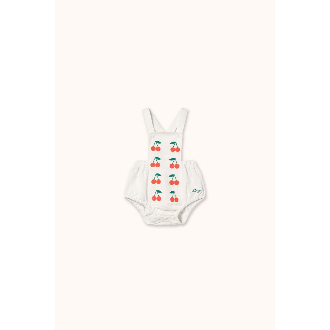 Tiny Cottons Off-White Mini Cherries Twill Bodysuit