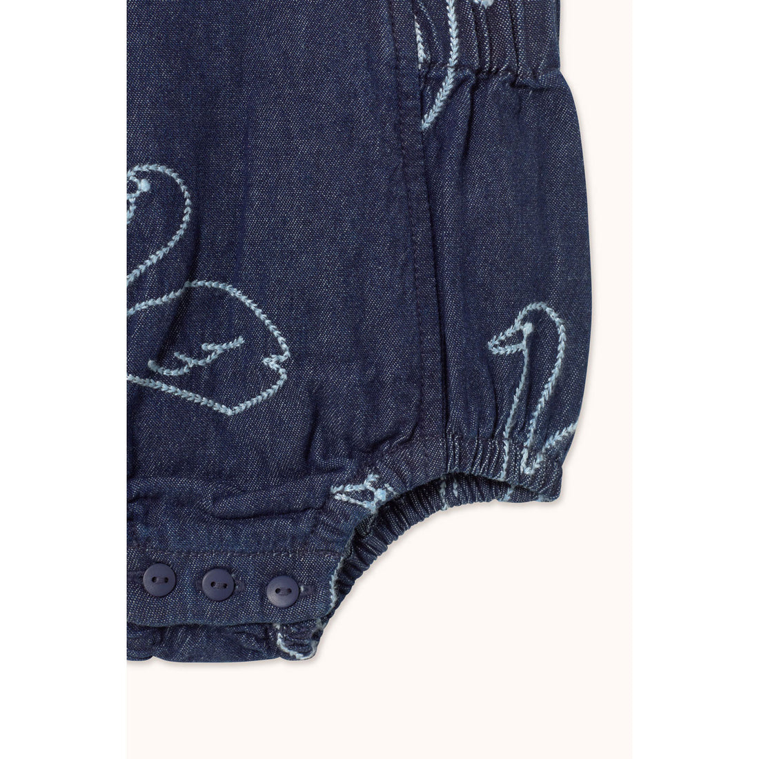 Tiny Cottons Dark Wash Denim Big Swans Denim Bodysuit