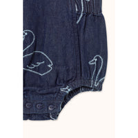 Tiny Cottons Dark Wash Denim Big Swans Denim Bodysuit