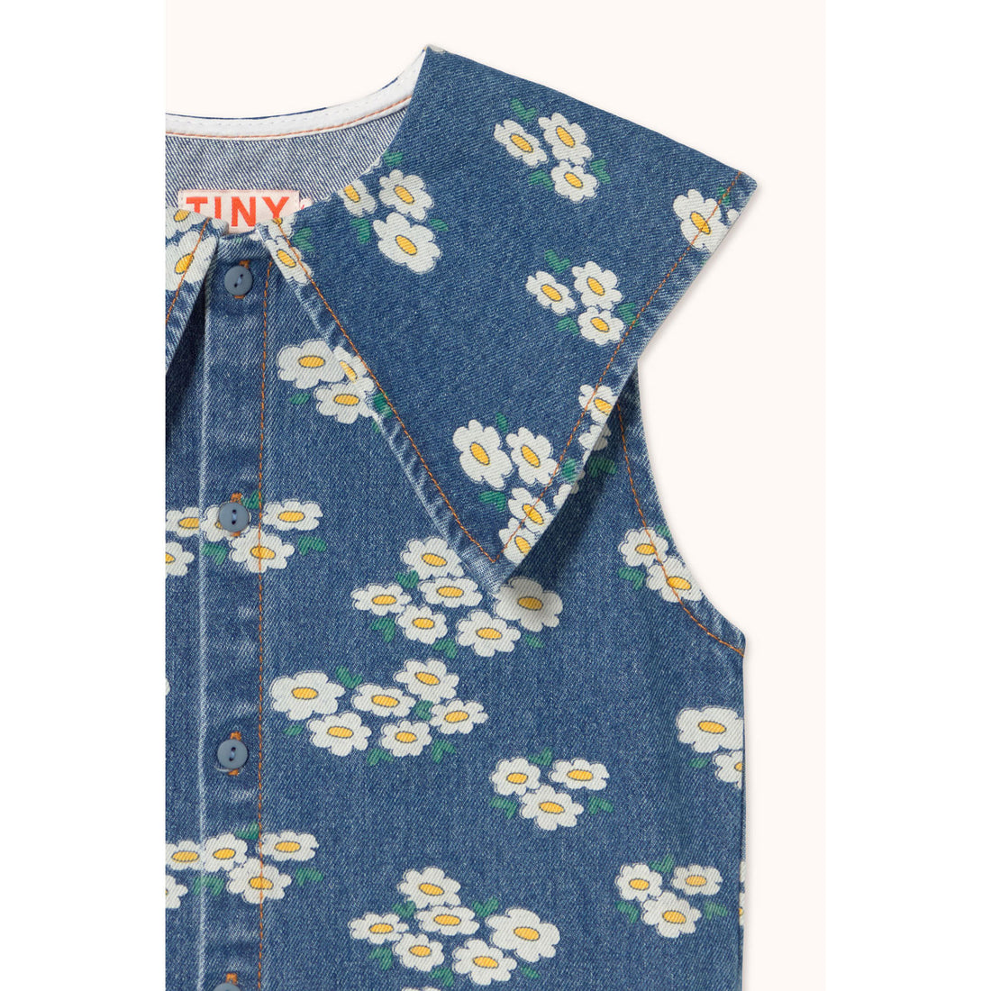 Tiny Cottons Wash Denim Blossoms Dress