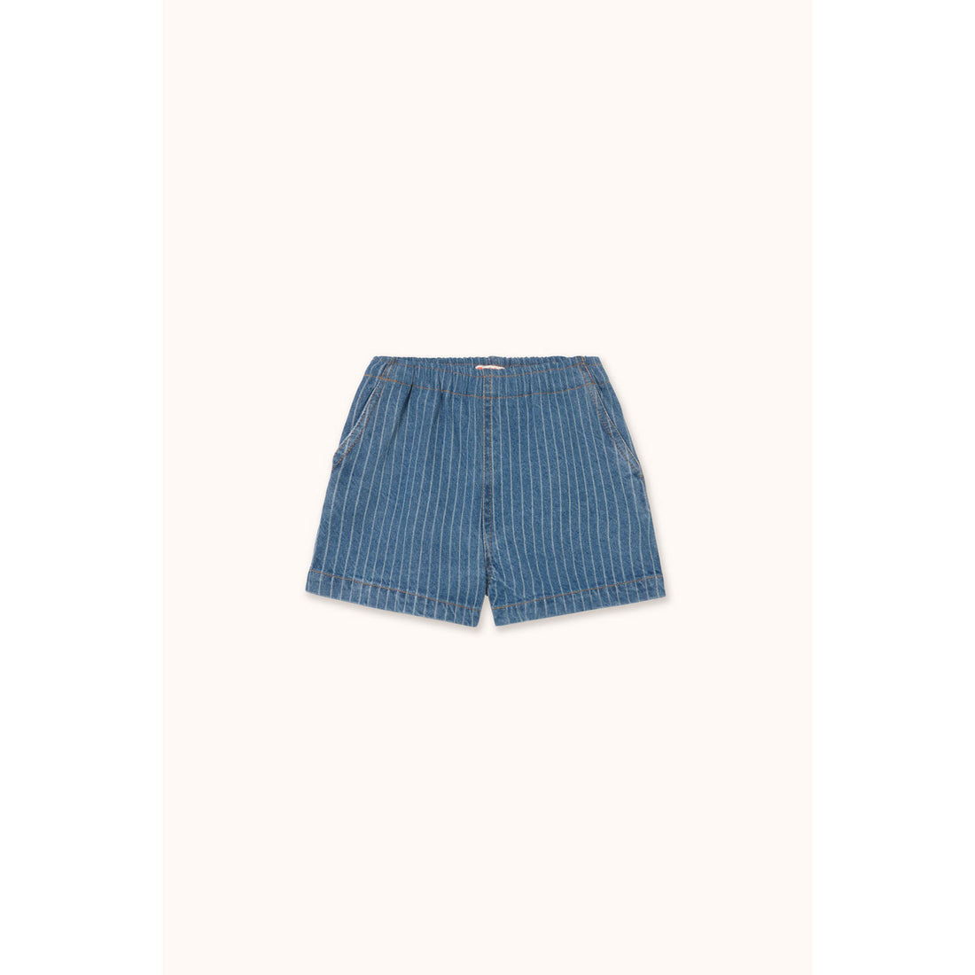 Tiny Cottons Light Wash Denim Stripes Shorts