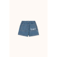 Tiny Cottons Light Wash Denim Stripes Shorts