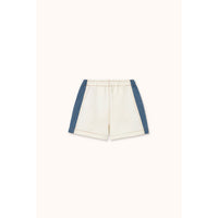 Tiny Cottons Off-White Color Block Denim Short