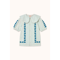 Tiny Cottons Light Cyan Mini Blue Flowers Dress