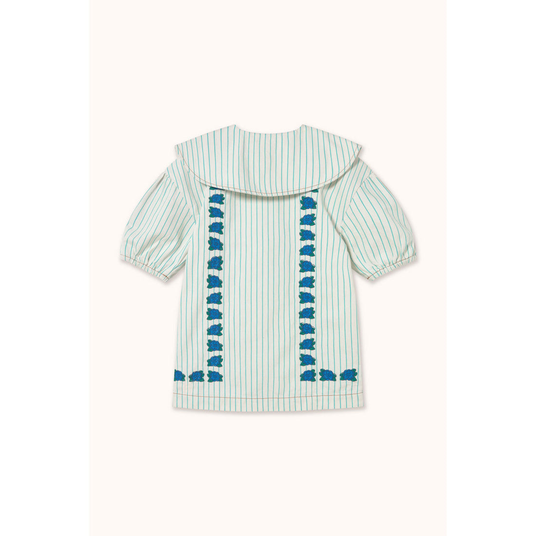 Tiny Cottons Light Cyan Mini Blue Flowers Dress