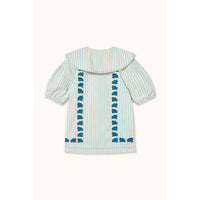 Tiny Cottons Light Cyan Mini Blue Flowers Dress