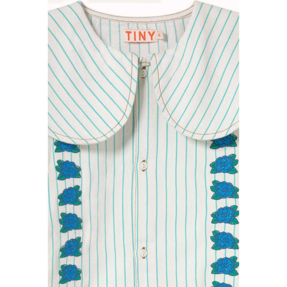 Tiny Cottons Light Cyan Mini Blue Flowers Dress